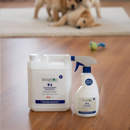 Pack  familiar: 1 spray 750 cc + 1 recarga 5 litros ; 10% DESCUENTO QUITA OLORES MASCOTAS,